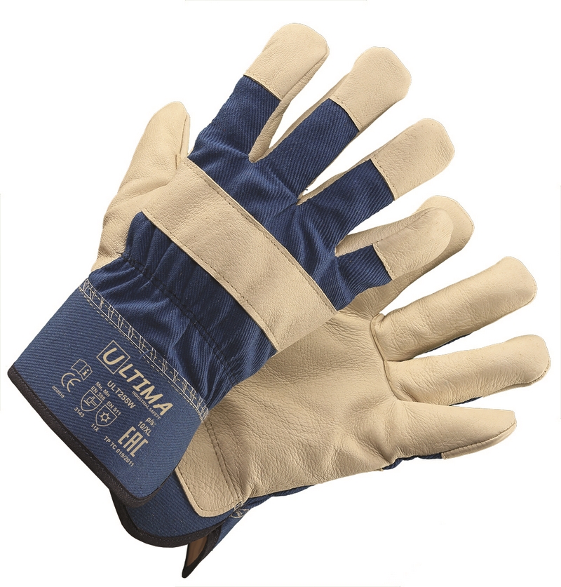 Перчатки рабочие кожаные комбинированные