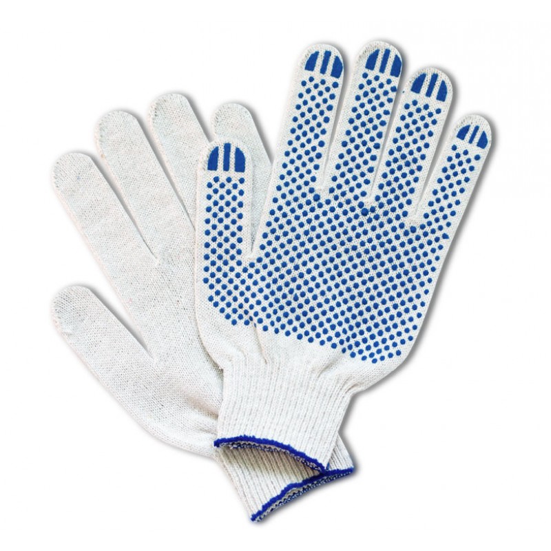 Перчатки ХБ с ПВХ 5 нити